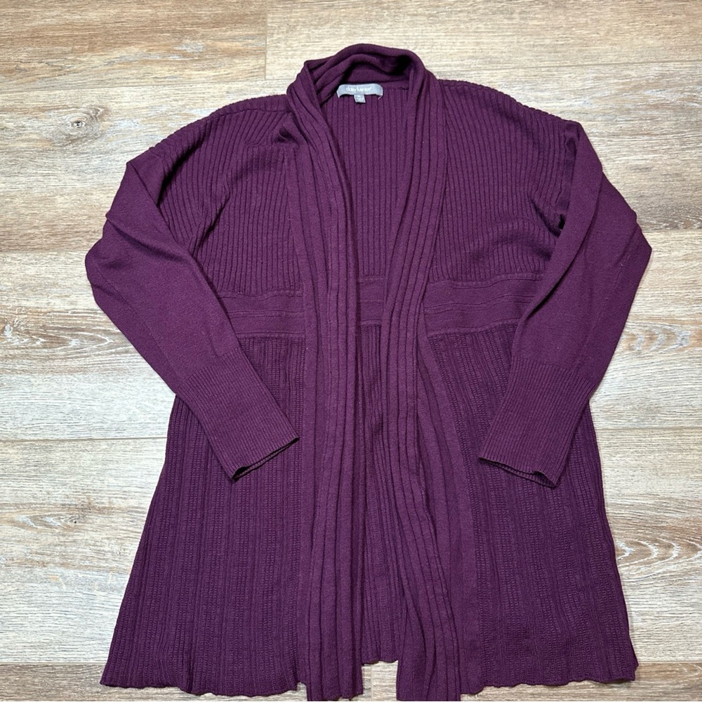 Daisy Fuentes Rich Purple Cardigan Sweater